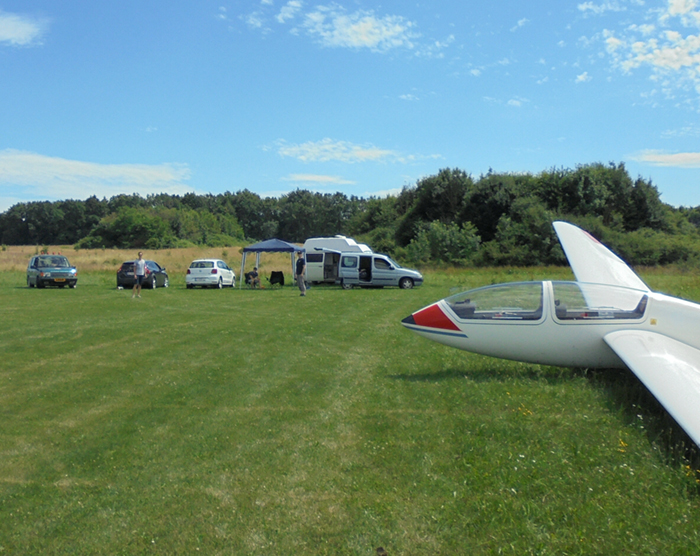 Segelflugzeug der Segelflugschule Völtendorf